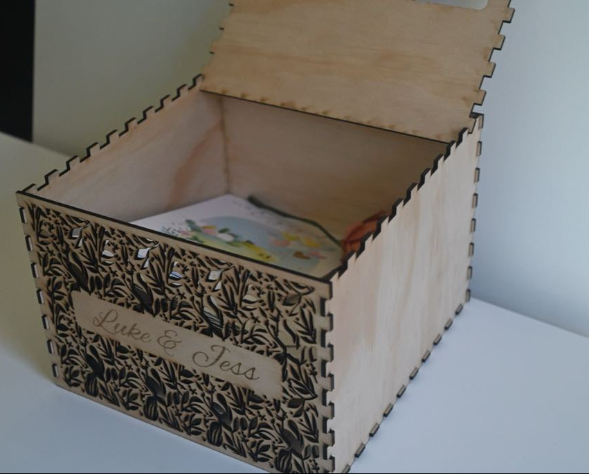 Wooden Personalised Card Box